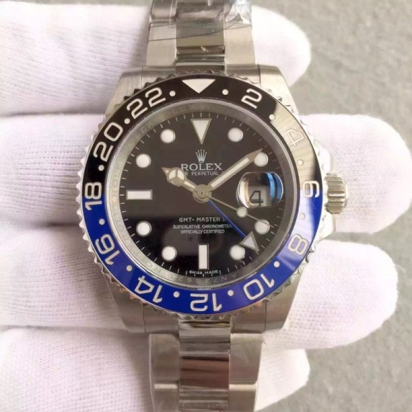 Replica Rolex GMT-Master II 116710BLNR Batman V7 Stainless Steel Black Dial Swiss 2836-2