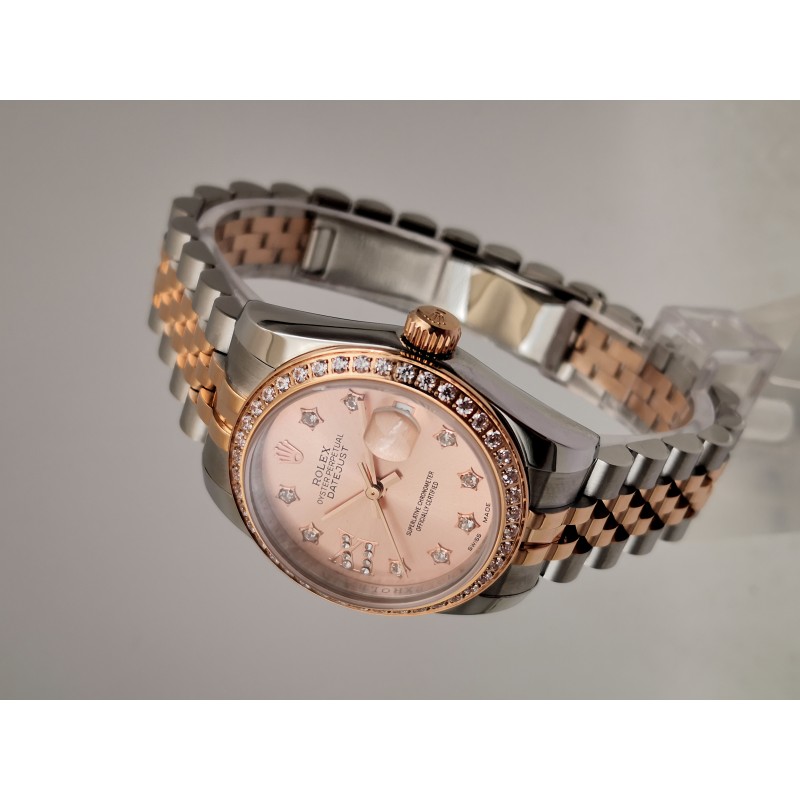 Replica Rolex Lady Datejust 28 279381RBR 31MM WF Stainless Steel & Rose Gold Rose Gold Dial Swiss 2671