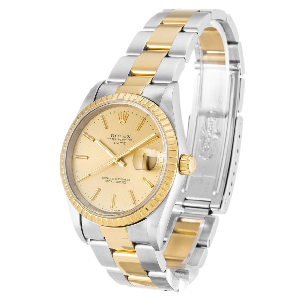 UK Yellow Gold Rolex Replica Oyster Perpetual Date 15223-34 MM