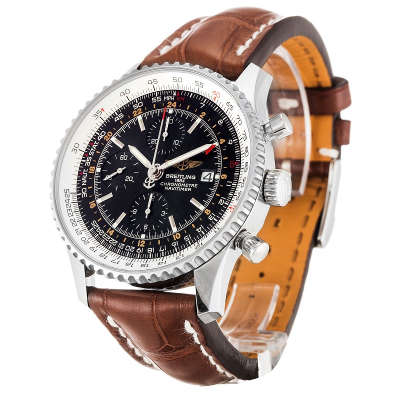 UK Steel Breitling Replica Navitimer World A24322-46 MM