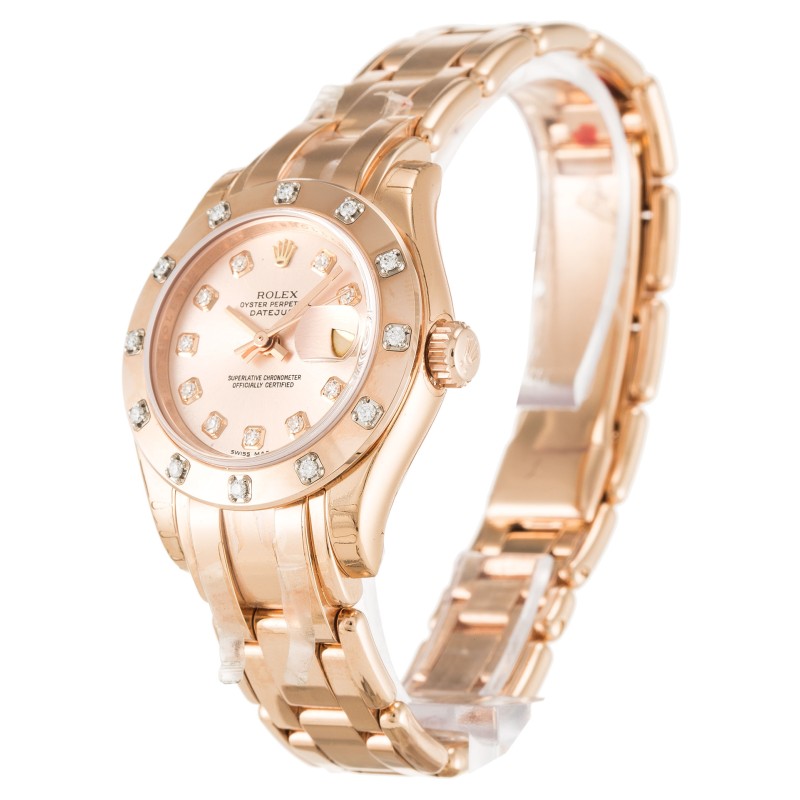 UK Rose Gold set with Diamonds Rolex Replica Pearlmaster 80315-29 MM
