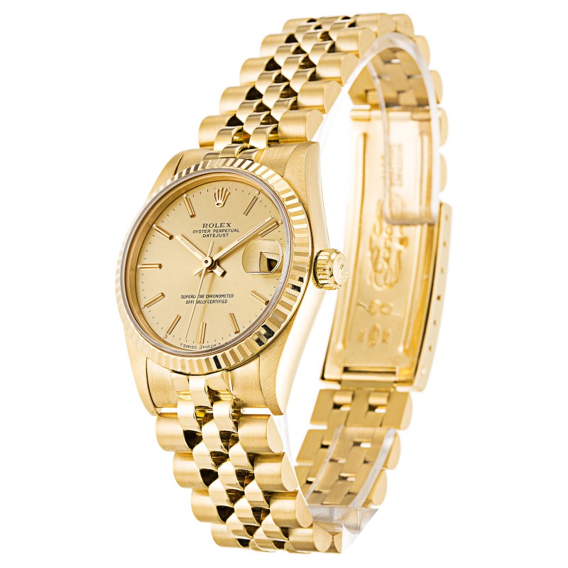 UK Yellow Gold Rolex Replica Mid-Size Datejust 68278-31 MM