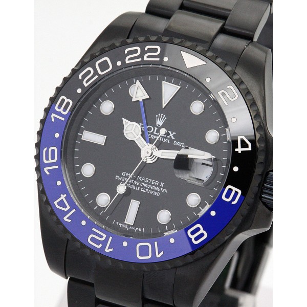 UK Black adn blue Steel Rolex Replica GMT Master 16730-